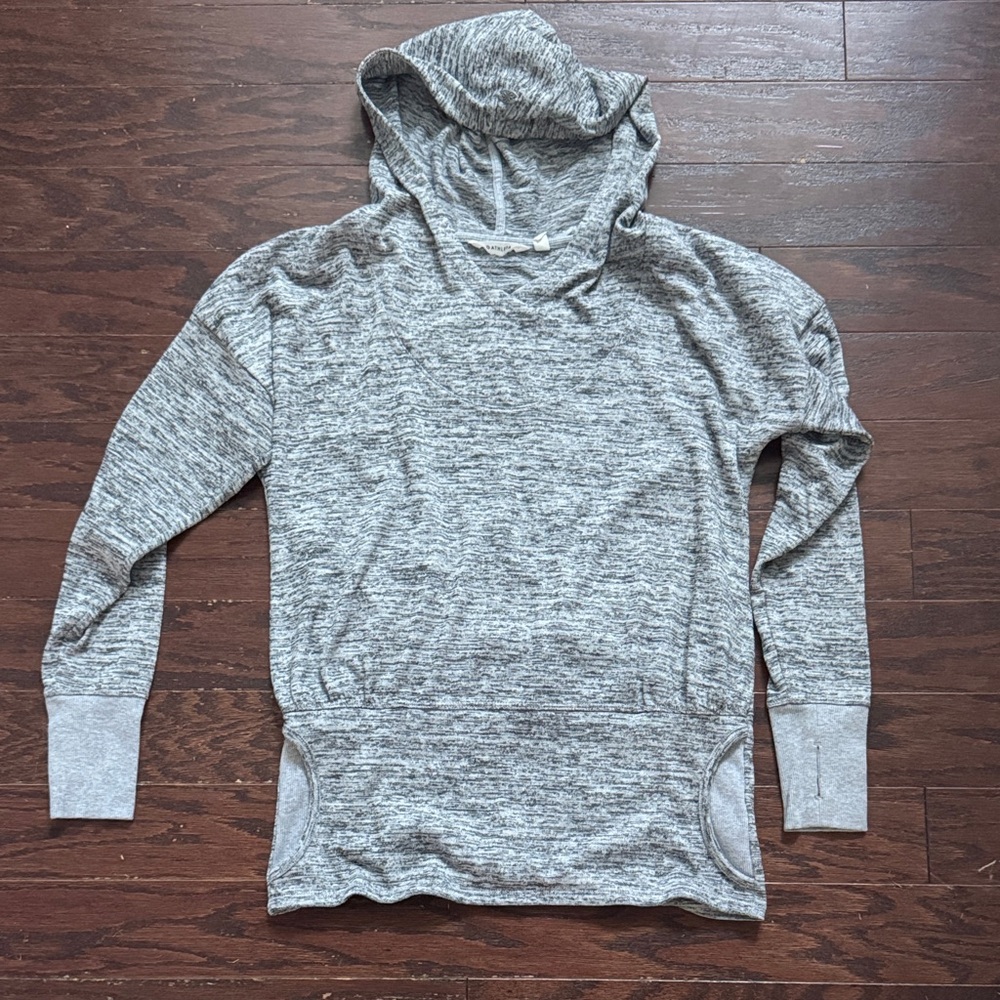 Athleta Womens Size S Sweatshirt Batwing Robin Hoodie Gray